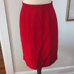 Talbot's Knee Length Red Pencil Skirt, Size 10